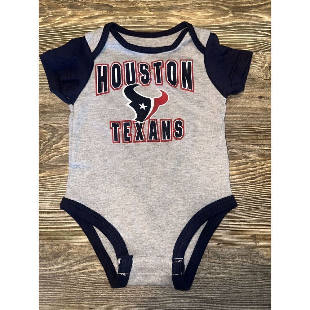 Houston Texans one piece Size 0-3 Months. Button bottom. NWOT. O